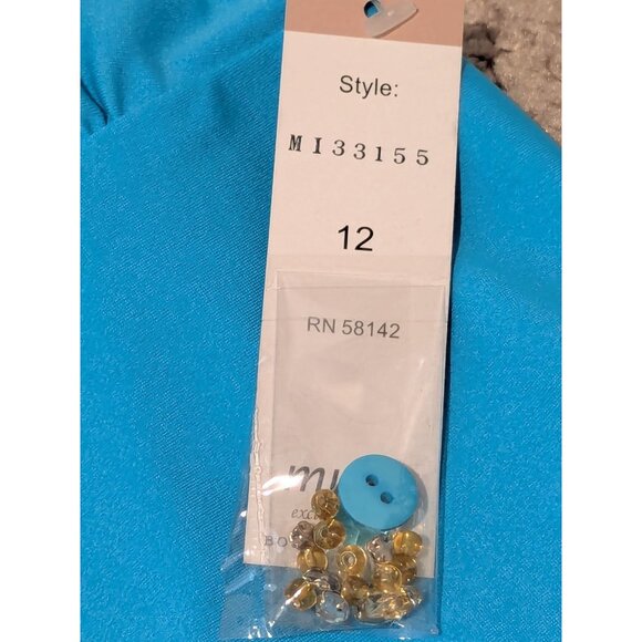 Muse Boston Proper Turquoise Halter Dress Size 12 Prom Wedding NWT-707LP - Picture 8 of 15